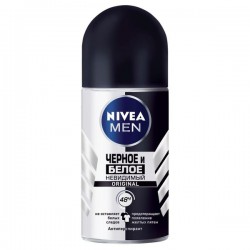 Дезодорант-антиперспирант для мужчин, Nivea (Нивея) 50 мл Невидимая защита для черного и белого ролик