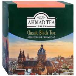 Чай черный, Ahmad Tea (Ахмад Ти) 2 г 100 шт классический пакетики с ярлычками