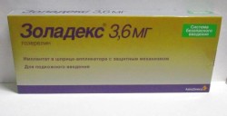 Золадекс, имплантат 3.6 мг 1 шт шприц-аппликаторы с защитным механизмом