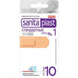 Лейкопластырь, Sanitaplast (Санитапласт) р. 1.9смх7.2см 1 шт стандартный №1